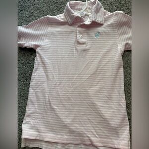 The Beaufort Bonnet Company Light Pink Striped Polo